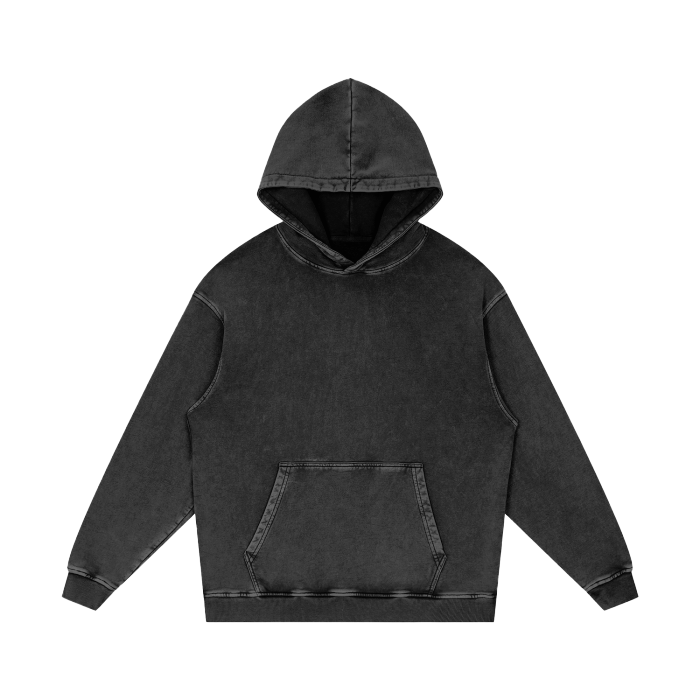 DDY - Black Acid Wash Oversize Hoodie